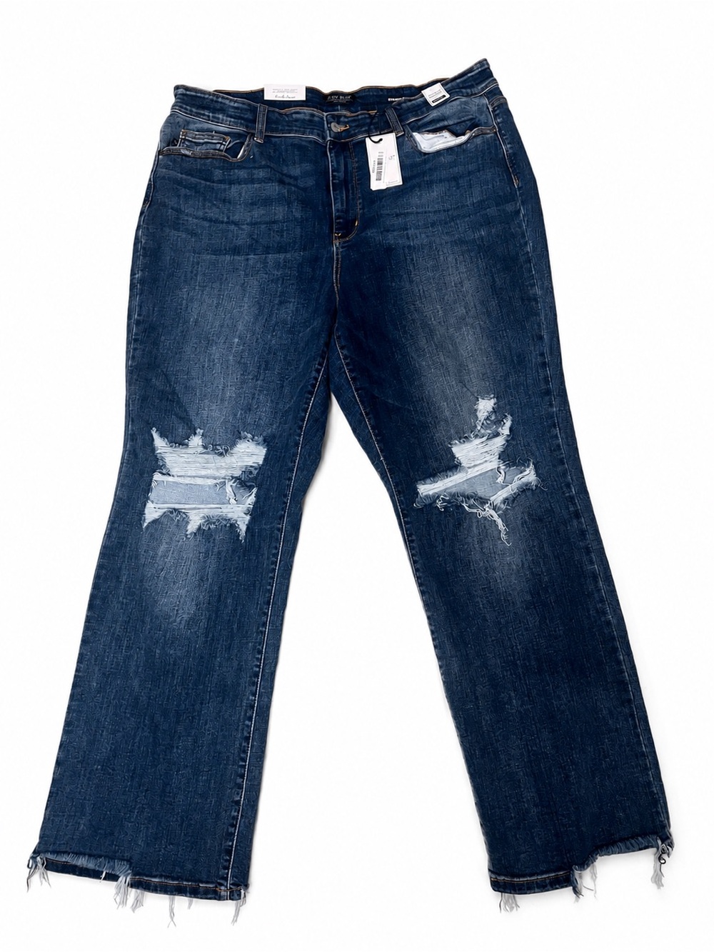 Judy Blue high waist straight fit size 22W NWT distressed jeans